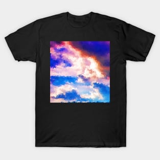 Pixelated Colorful Clouds T-Shirt